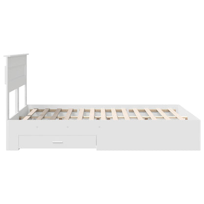 Bed Frame with Headboard White 160 x 200 cm Engineered Wood