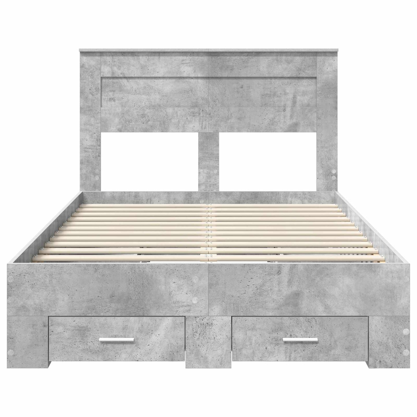 Bed Frame Concrete Grey 120 x 190 cm Engineered Wood