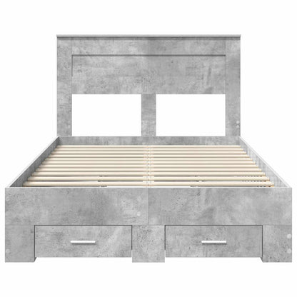Bed Frame Concrete Grey 120 x 200 cm Engineered Wood