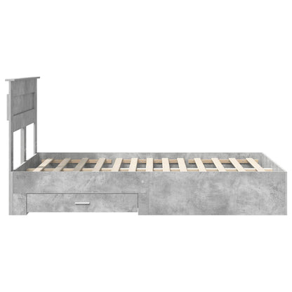 Bed Frame Concrete Grey 120 x 200 cm Engineered Wood