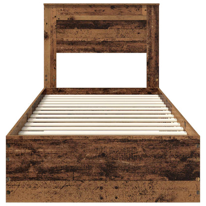 Bed Frame with Drawer with Headboard Manual Engineered Wood