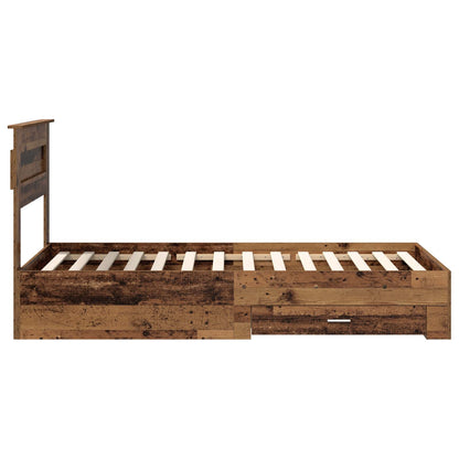 Bed Frame with Headboard Old Wood 90 x 200 cm Engineered Wood