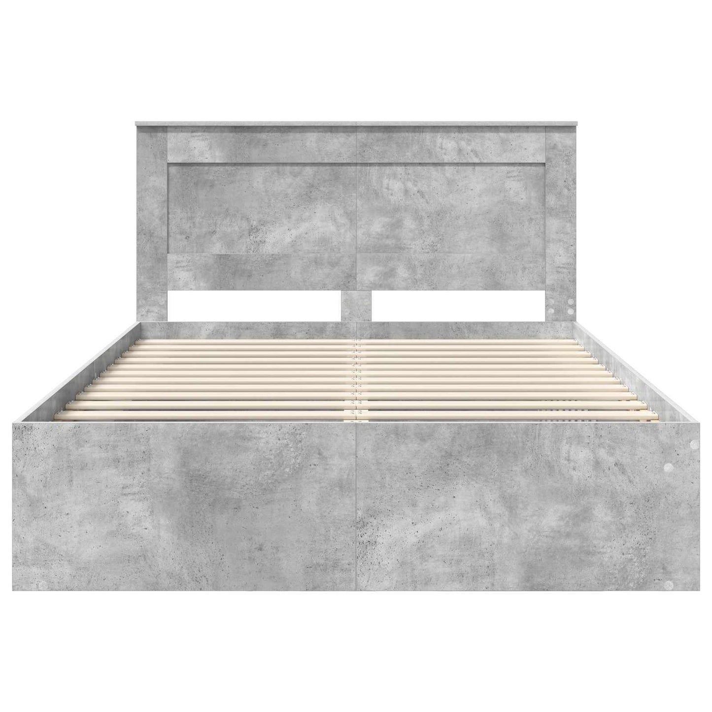 Bed Frame with Headboard Concerte 140 x 190 cm Solid Pine Wood