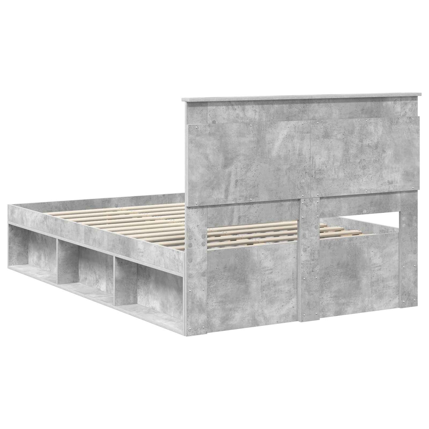 Bed Frame Concerte Grey 135 x 190 cm Solid Pine Wood