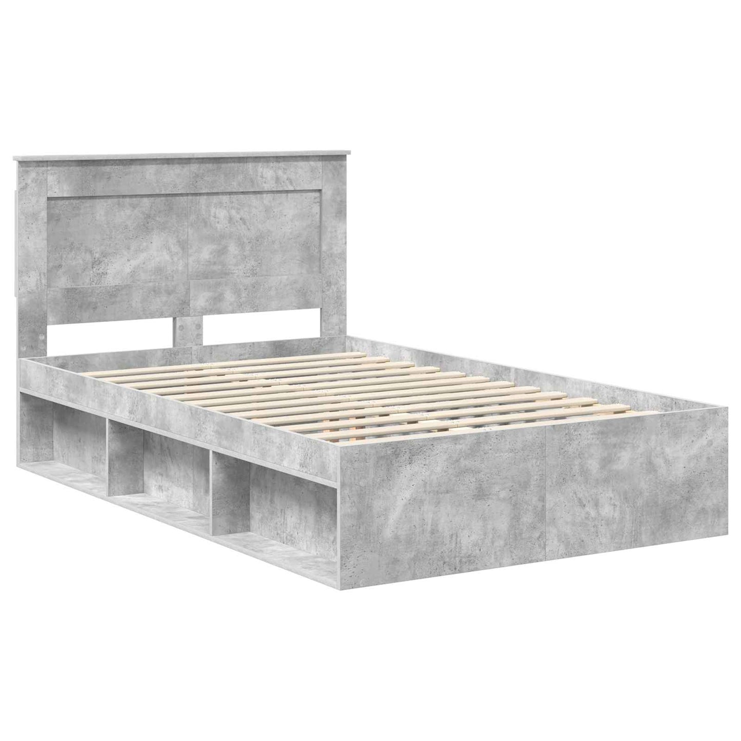 Bed Frame with Headboard Concerte 120 x 190 cm Solid Pine Wood