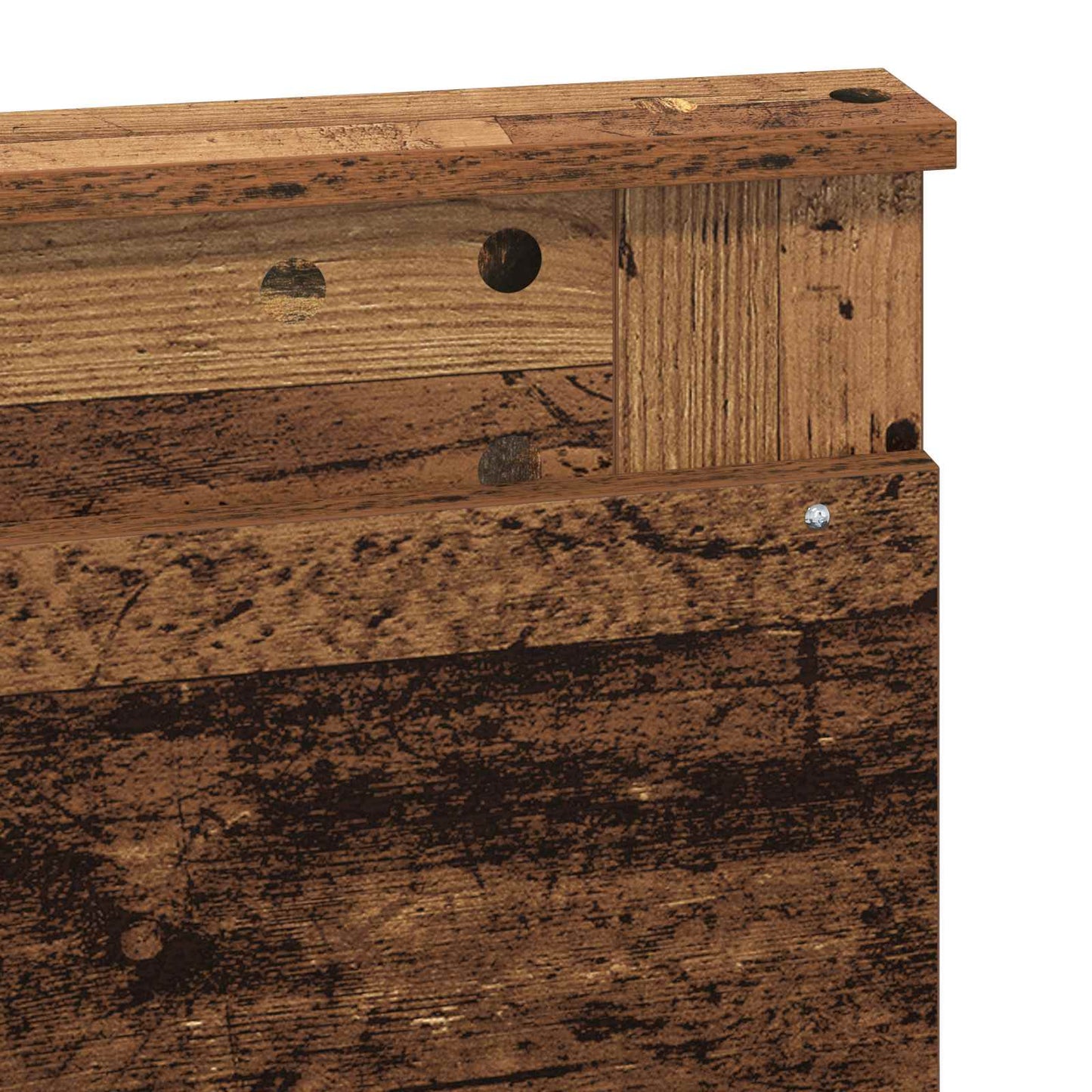 Bed Frame with Headboard Old Wood 120 x 200 cm Solid Pine Wood