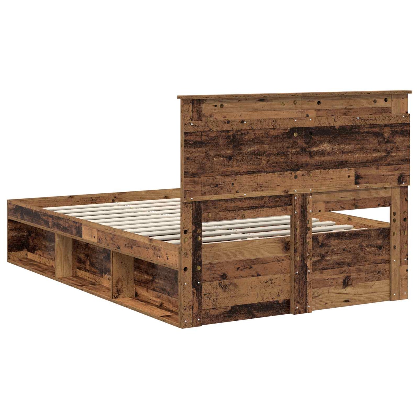 Bed Frame with Headboard Old Wood 120 x 200 cm Solid Pine Wood