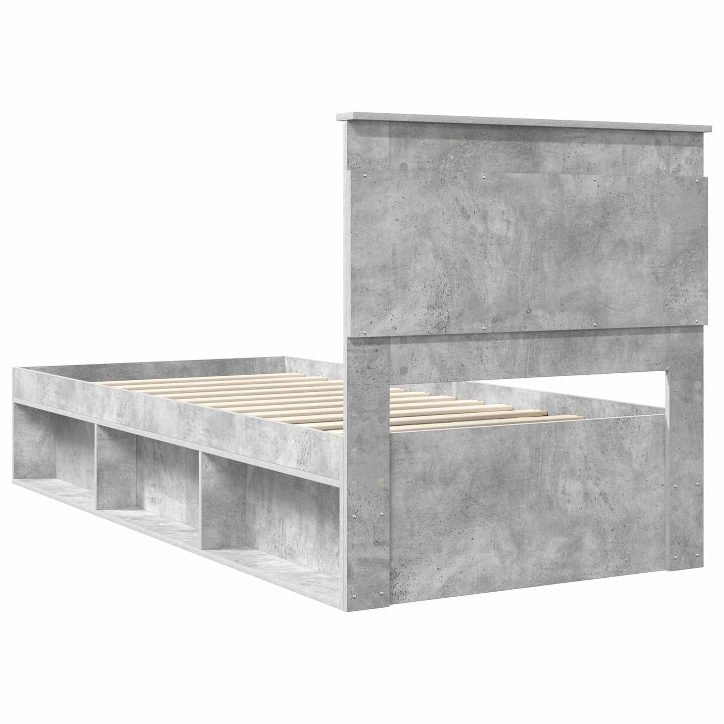 Bed Frame Concerte Grey 100 x 200 cm Solid Pine Wood