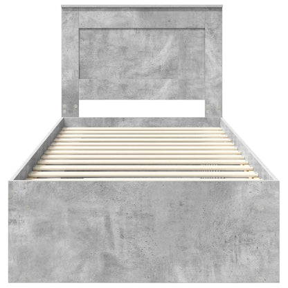 Bed Frame with Headboard Concerte 90 x 200 cm Solid Pine Wood