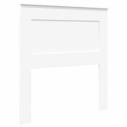Bed Frame with Headboard White 75 x 190 cm Solid Pine Wood