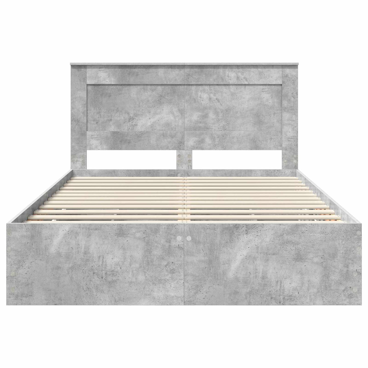 Bed Frame with Drawer Concrete Grey 150 x 200 cm Engineer Wood
