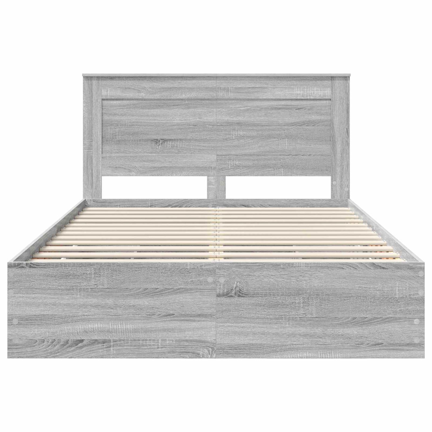Bed Frame with Drawer Grey Sonoma 140 x 200 cm Engineer Wood