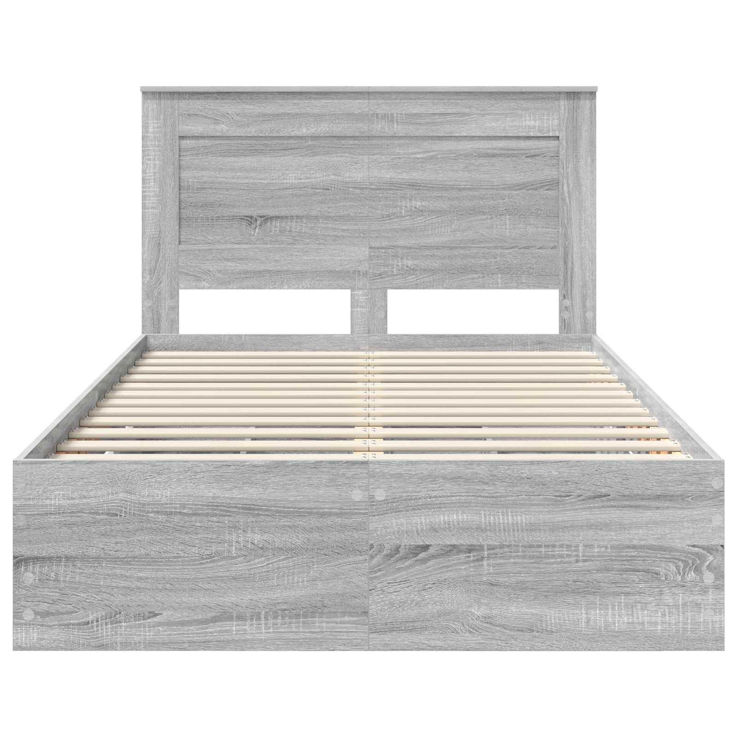 Bed Frame with Drawer Grey Sonoma 120 x 190 cm Engineer Wood