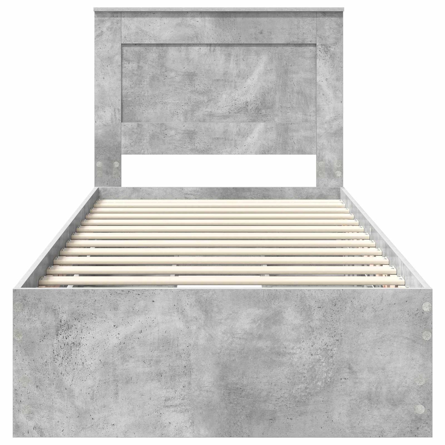 Bed Frame with Drawer Concrete Grey 90 x 190 cm Engineer Wood