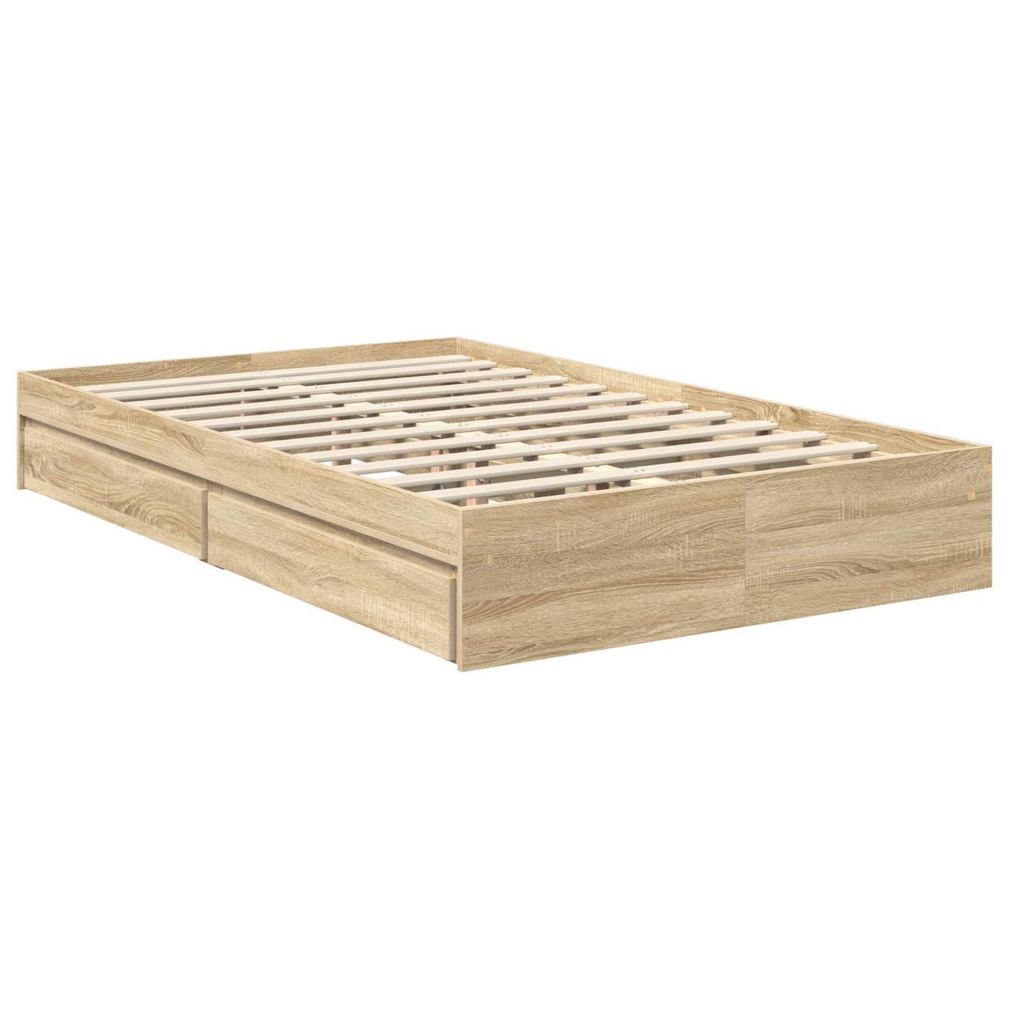 Storage Bed with Drawer Sonoma Oak 100 x 200 cm Engineered Wood