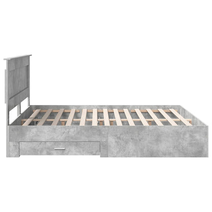 Bed Frame with Drawer with Headboard Manual Engineered Wood