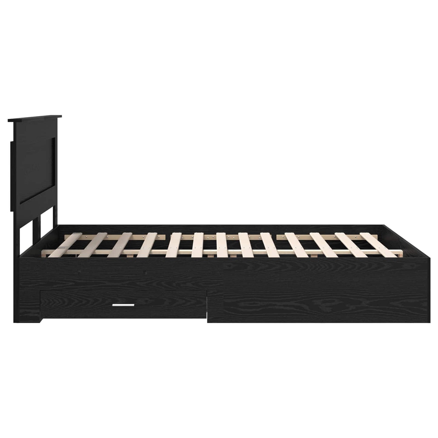 Bed Frame with Drawer with Headboard Manual Engineered Wood