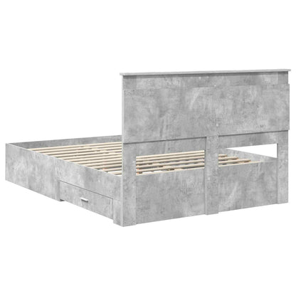 Bed Frame with Drawer with Headboard Manual Engineered Wood