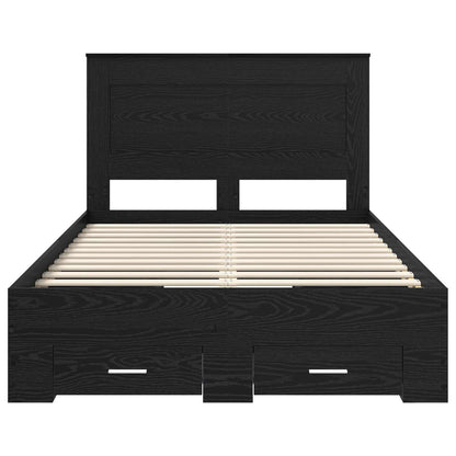 Bed Frame with Drawer with Headboard Manual Engineered Wood