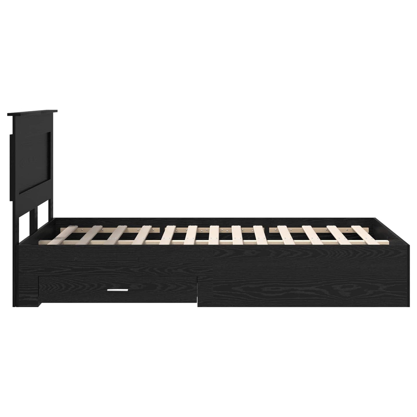 Bed Frame with Drawer with Headboard Manual Engineered Wood