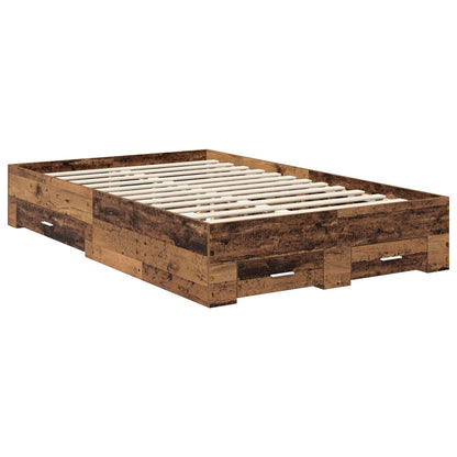 Bed Frame with Drawer with Headboard Manual Engineered Wood