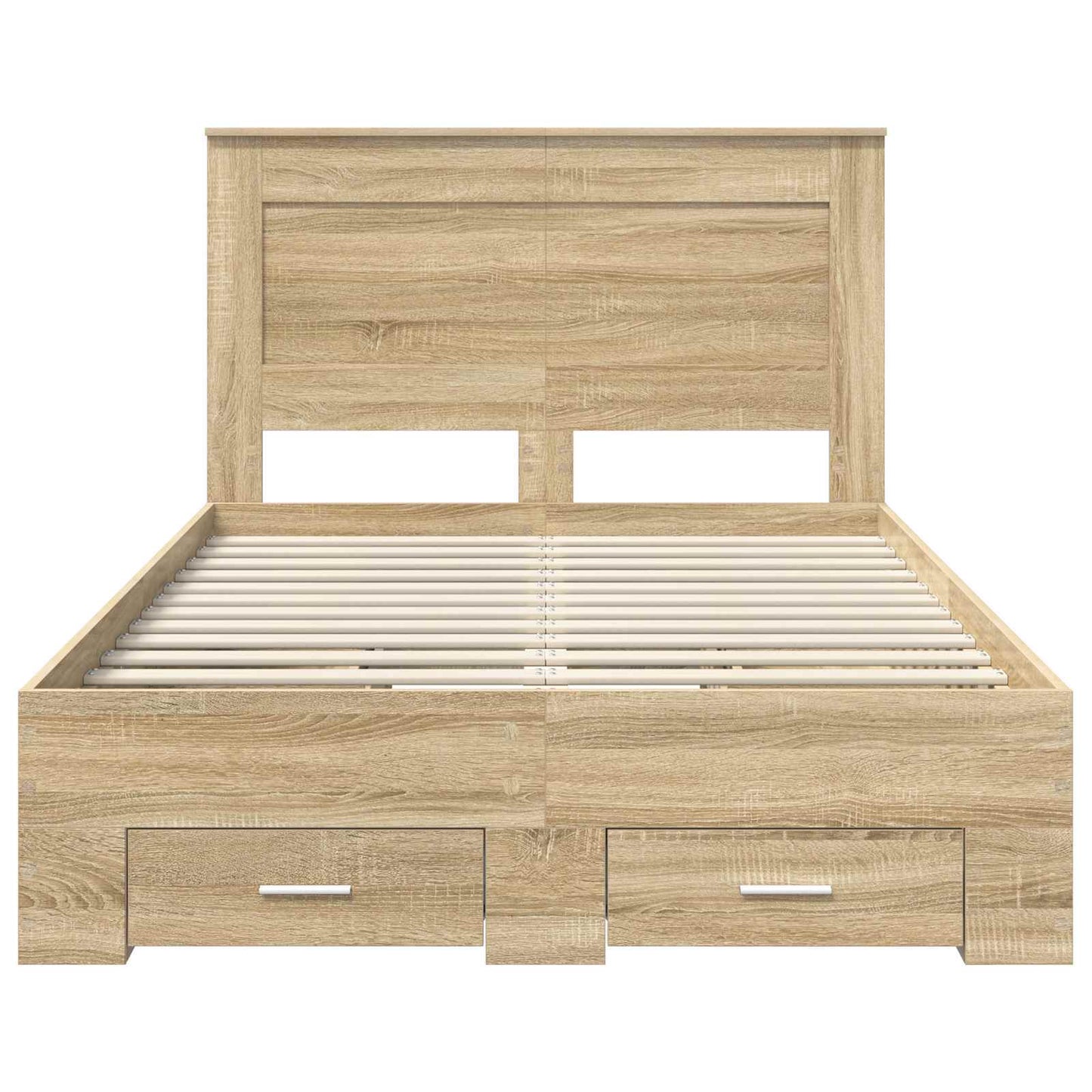 Bed Frame with Drawer Sonoma Oak 120 x 200 cm Engineered Wood