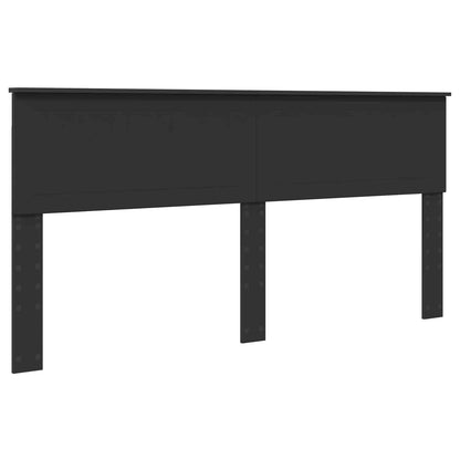 Bed Frame with Headboard Black 180 x 200 cm Solid Pine Wood