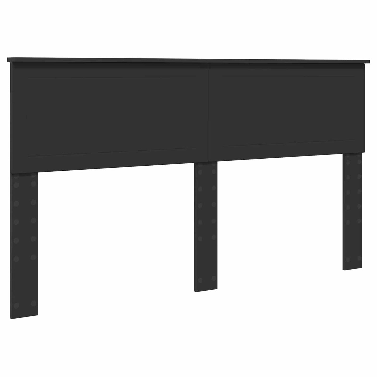 Bed Frame with Headboard Black 160 x 200 cm Solid Pine Wood