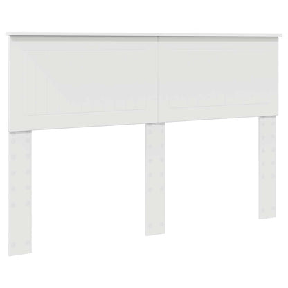 Bed Frame with Headboard White 140 x 200 cm Solid Pine Wood