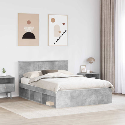 Bed Frame with Headboard Concerte 140 x 200 cm Solid Pine Wood
