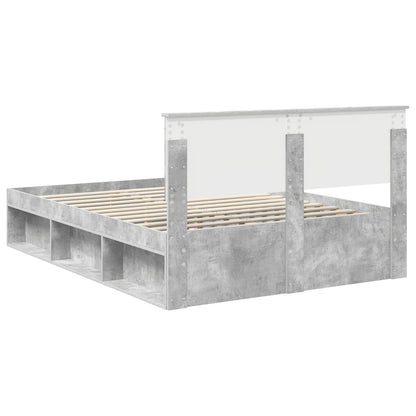 Bed Frame Concerte Grey 135 x 190 cm Solid Pine Wood