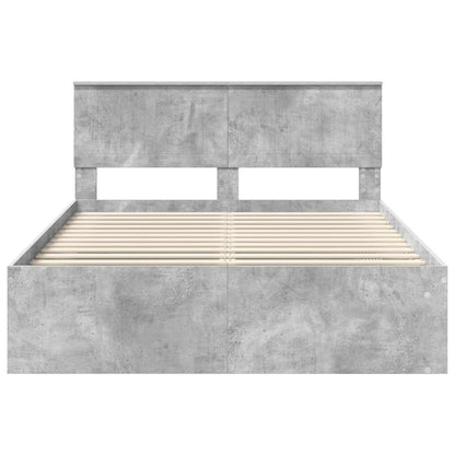 Bed Frame Concerte Grey 135 x 190 cm Solid Pine Wood