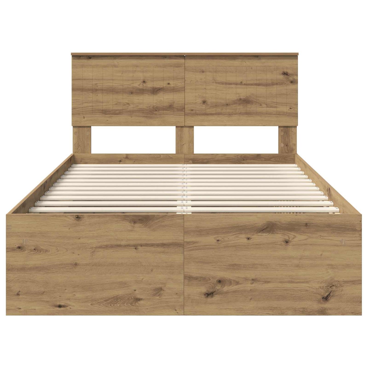 Bed Frame Artisian Oak 120 x 200 cm Solid Pine Wood