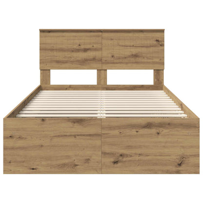 Bed Frame Artisian Oak 120 x 200 cm Solid Pine Wood