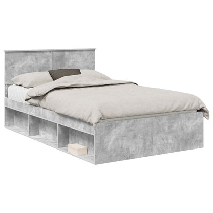 Bed Frame with Headboard Concerte 120 x 190 cm Solid Pine Wood