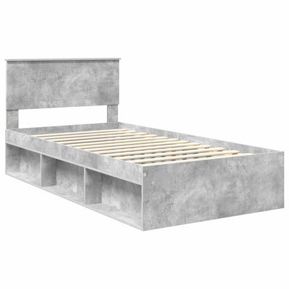Bed Frame Concerte Grey 100 x 200 cm Solid Pine Wood