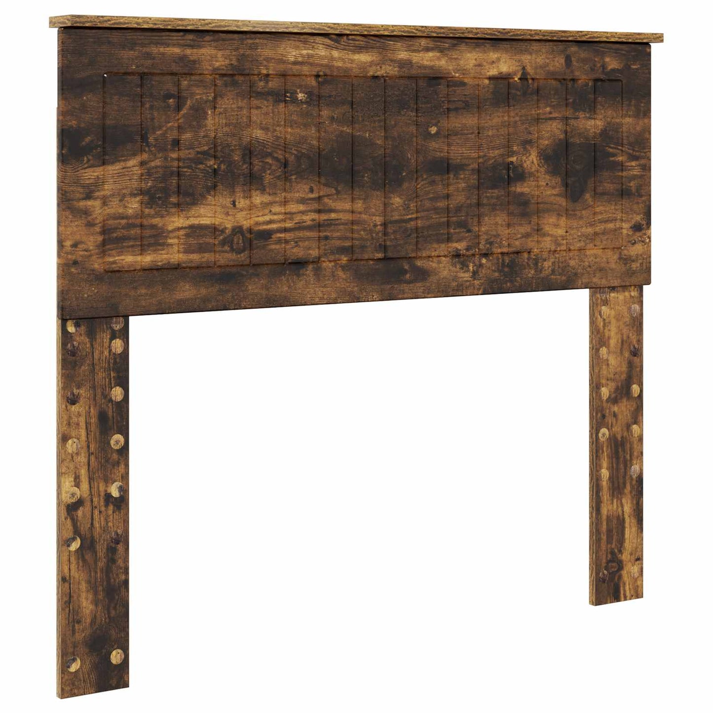 Bed Frame Smoked Oak 100 x 200 cm Solid Pine Wood