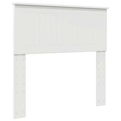Bed Frame with Headboard White 90 x 200 cm Solid Pine Wood