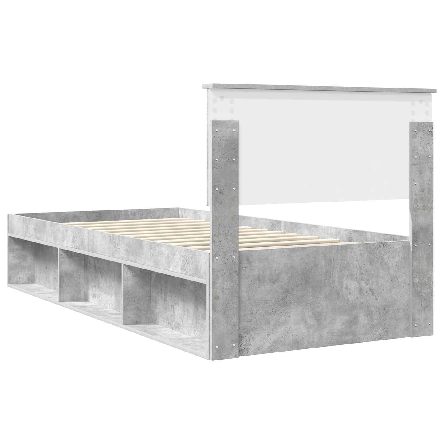 Bed Frame with Headboard Concerte 90 x 200 cm Solid Pine Wood