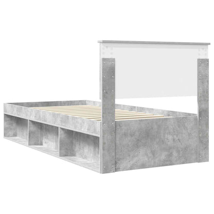 Bed Frame Concerte Grey 90 x 190 cm Solid Pine Wood