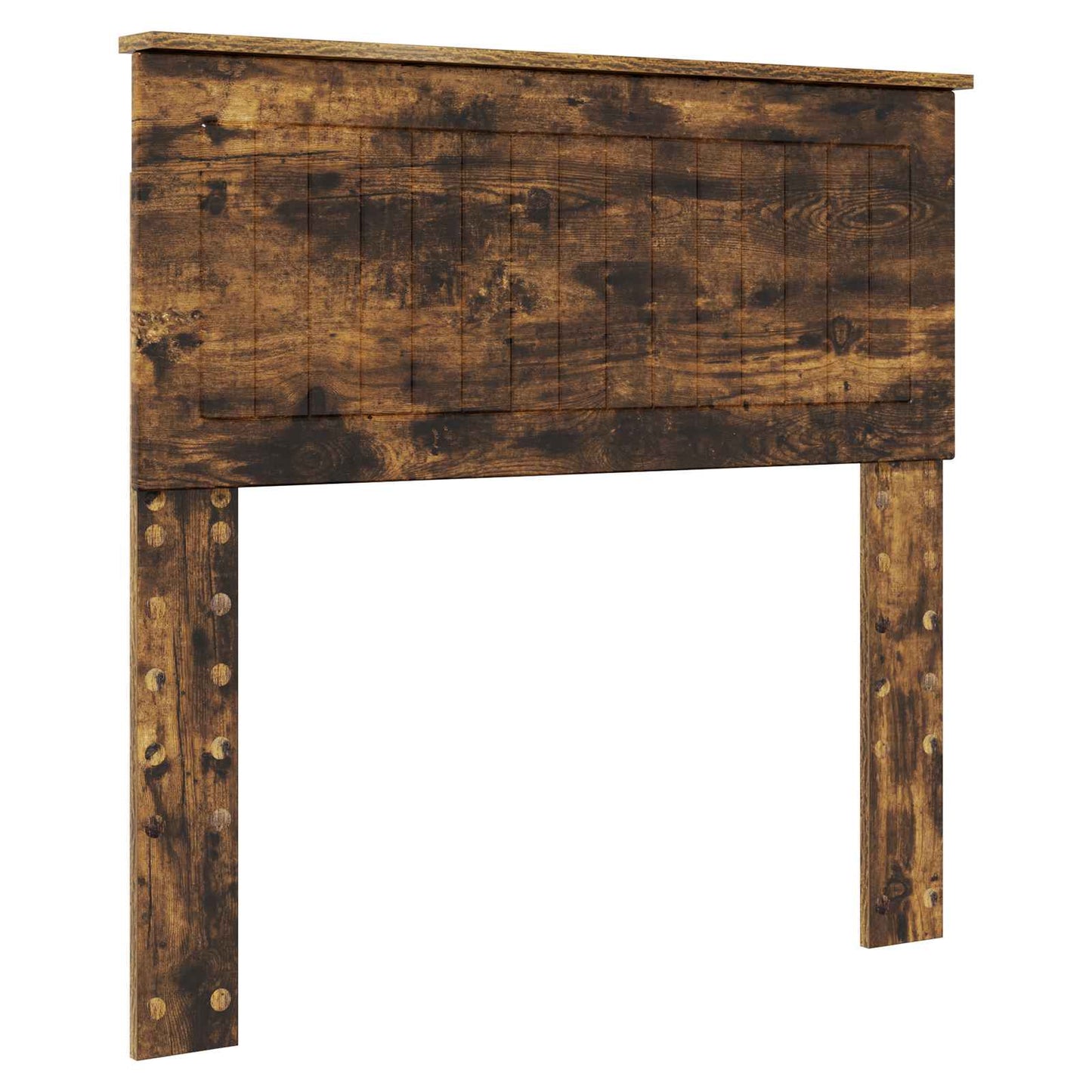 Bed Frame with Headboard Smoked Oak 90 x 190 cm Solid Pine Wood