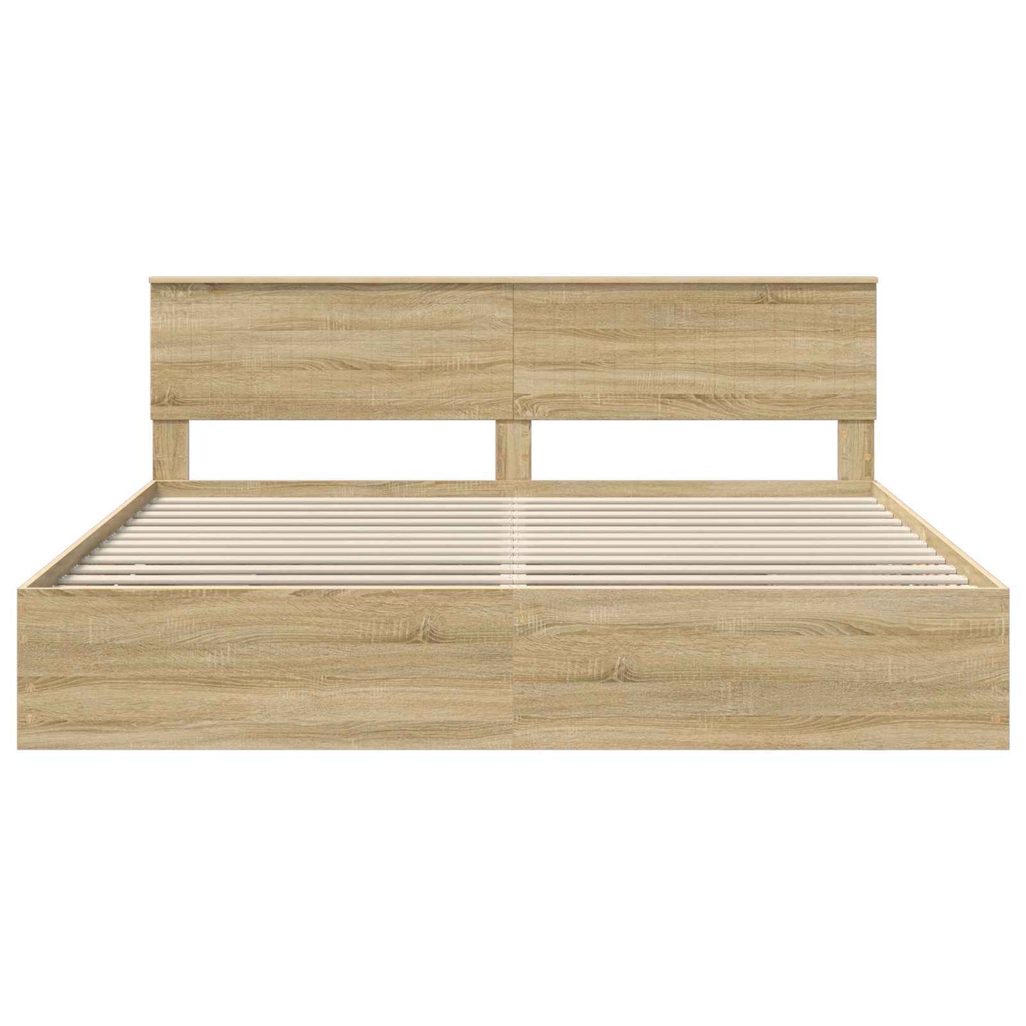 Bed Frame with Drawer Sonoma Oak 200 x 200 cm Engineer Wood