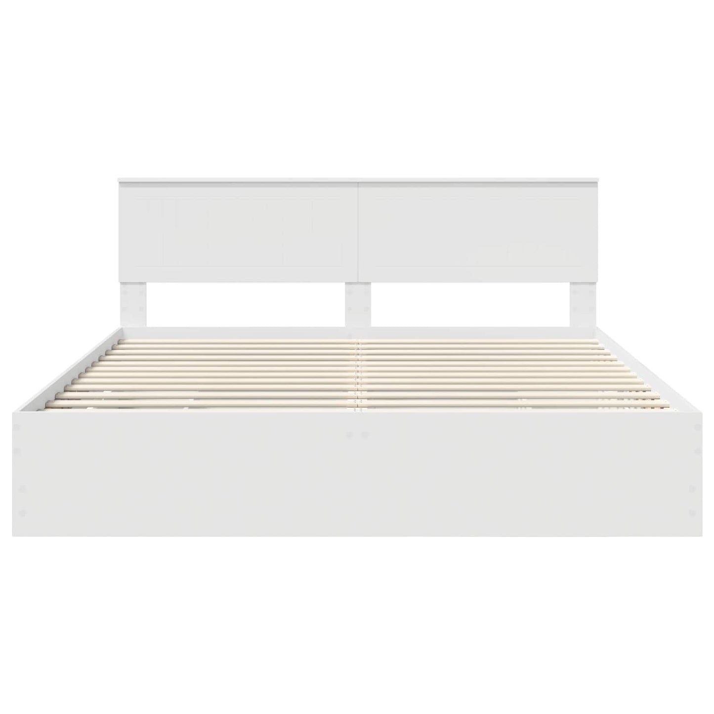 Bed Frame with Drawer White 180 x 200 cm Engineer Wood