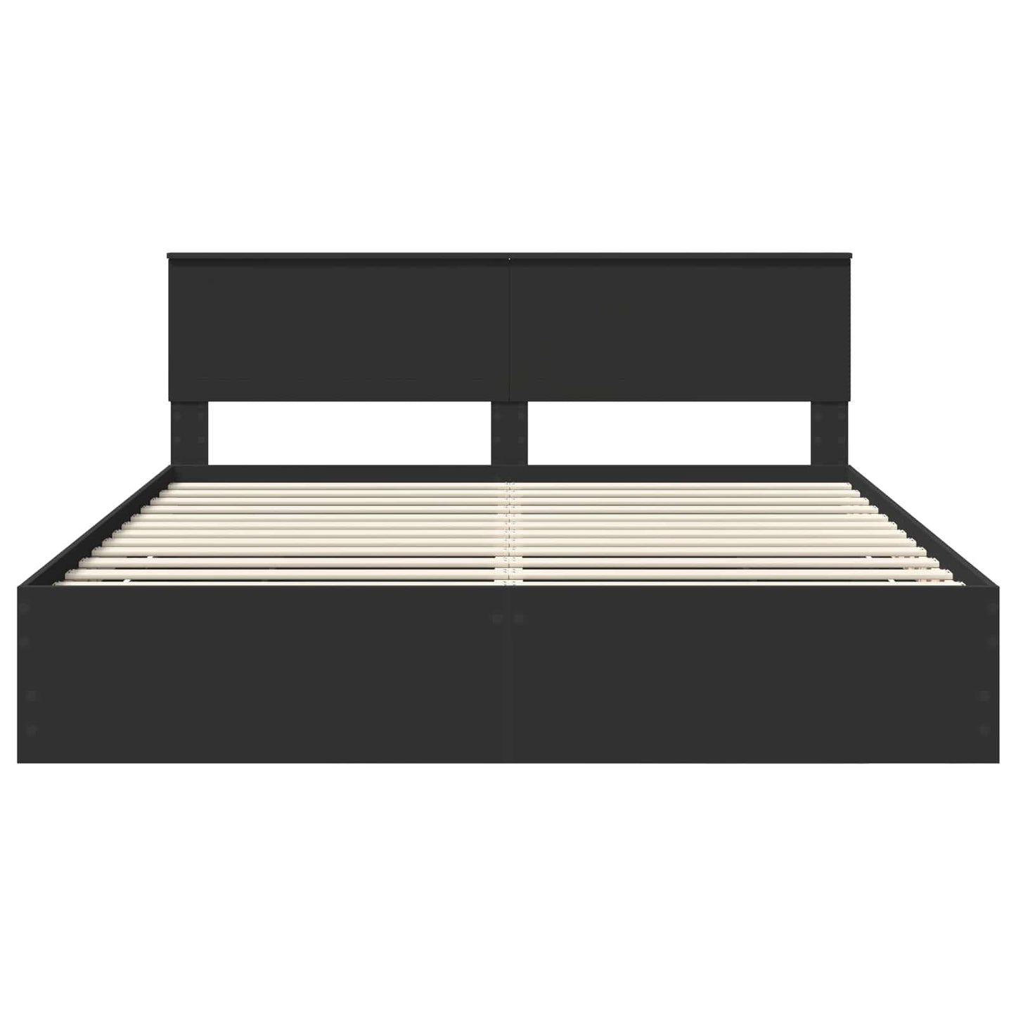 Bed Frame with Drawer Black 180 x 200 cm Engineer Wood