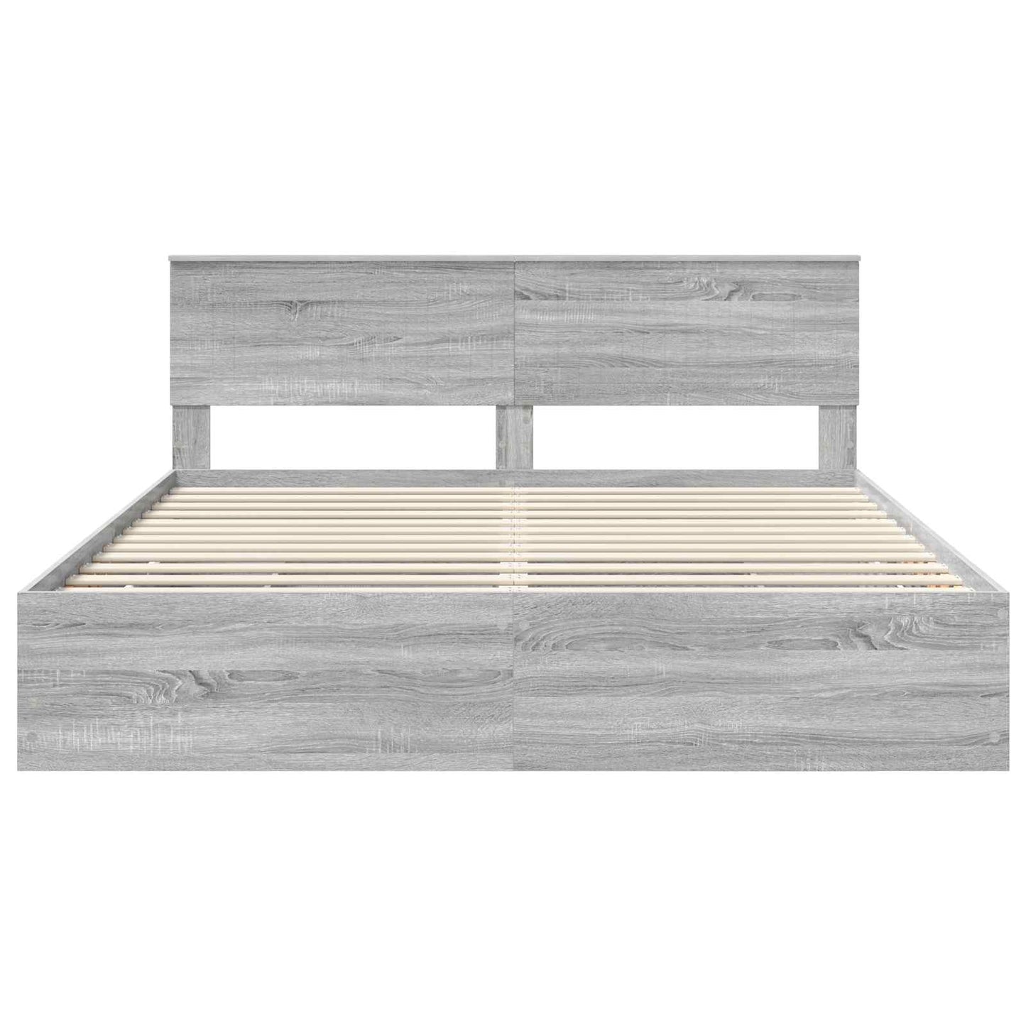 Bed Frame with Drawer Grey Sonoma 180 x 200 cm Engineer Wood
