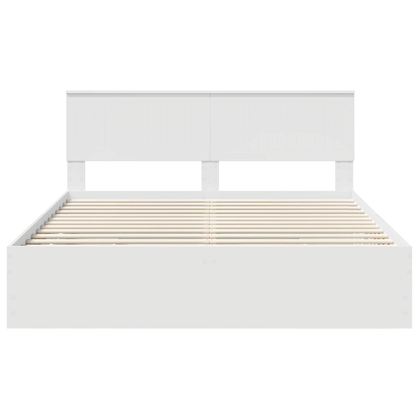 Bed Frame with Drawer White 160 x 200 cm Engineer Wood