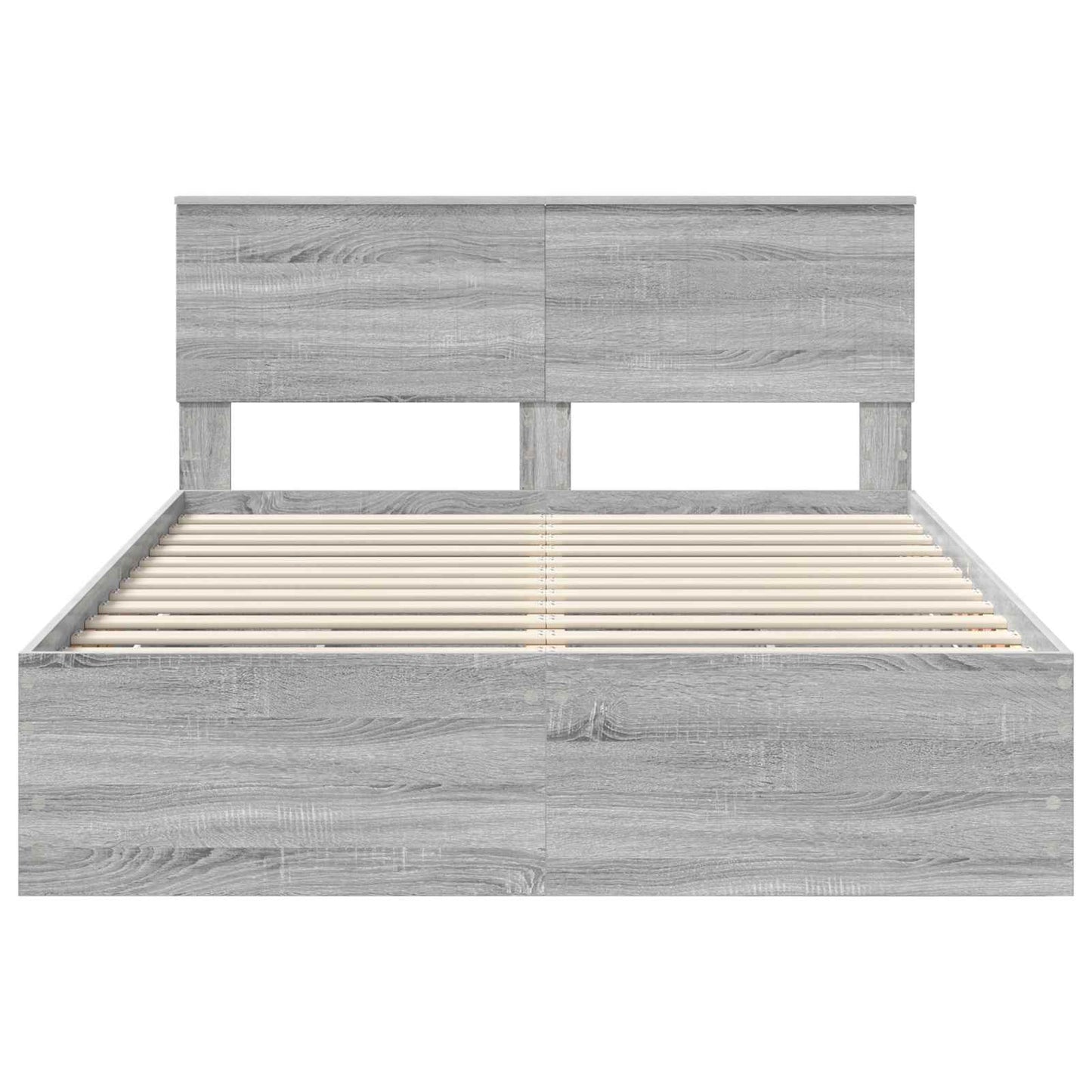 Bed Frame with Drawer Grey Sonoma 140 x 200 cm Engineer Wood