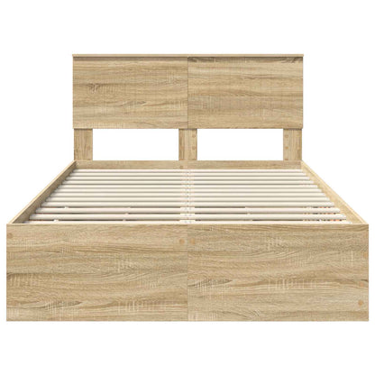 Bed Frame with Drawer Sonoma Oak 120 x 200 cm Engineer Wood