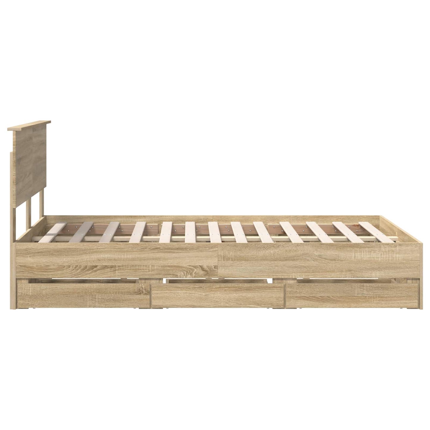 Bed Frame with Drawer Sonoma Oak 120 x 200 cm Engineer Wood
