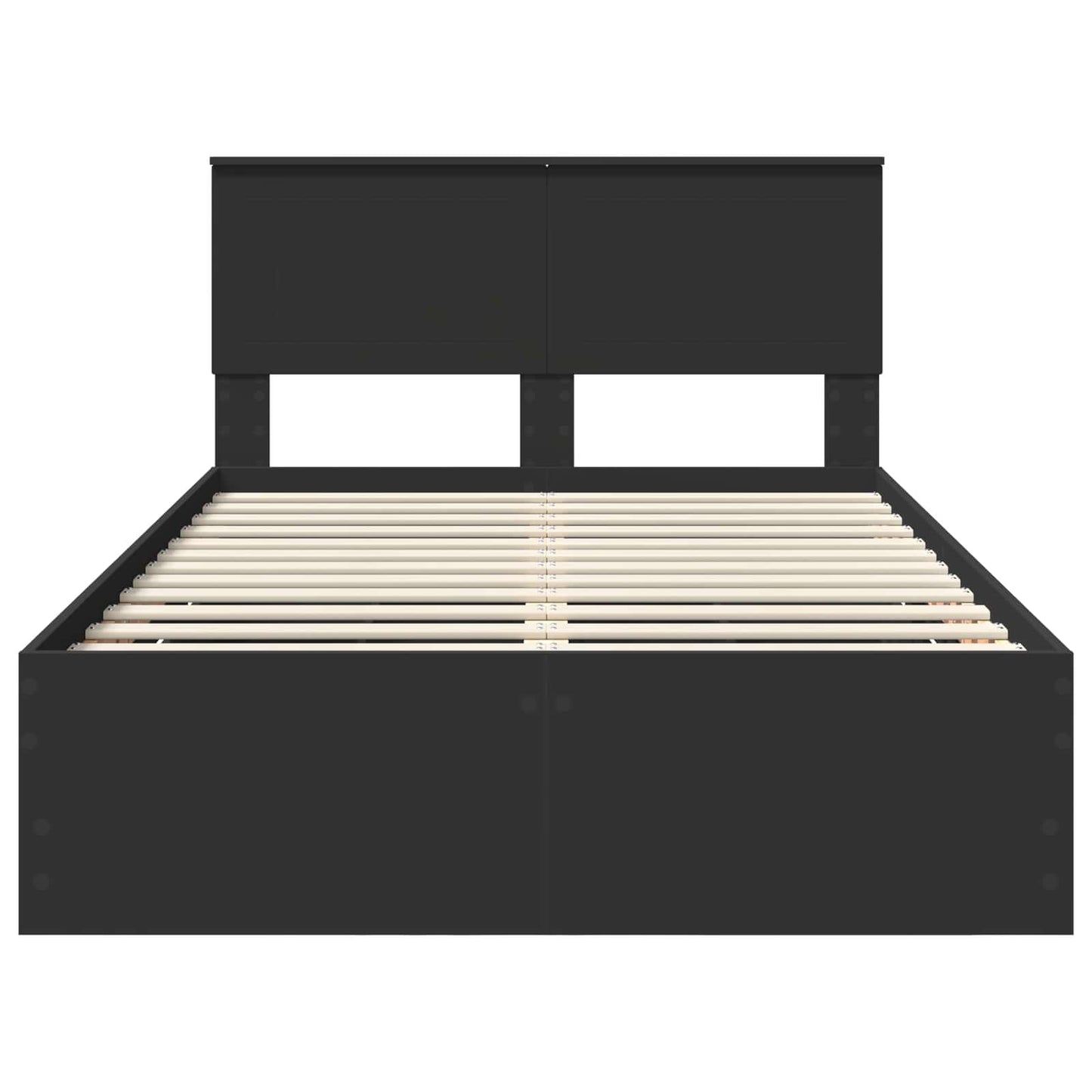 Bed Frame with Drawer Black 120 x 190 cm Engineer Wood